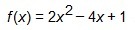 f(x)=2x^2-4x+1