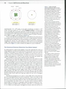 full page with diagram of a carbon atom