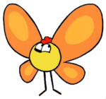 An image of Peep with butterfly wings.