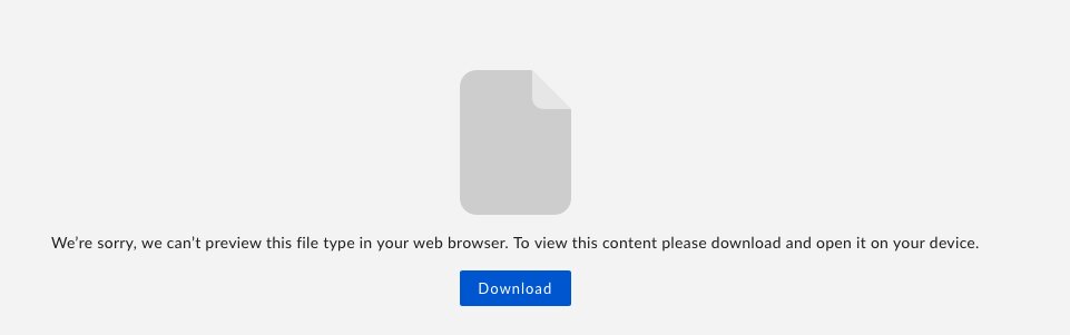 Screenshot: EPUB Download page. "We're sorry, we can't preview this file type in your web browser. To view this content please download and open it on your device. "Download" button